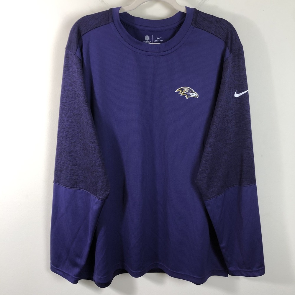 Baltimore Ravens Nike NFL On Field Apparel Long Sleeve Shirt Men's Sz XXL